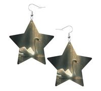 Pendientes De Piel Sintética Diablo De Llama En Forma De Estrella Elegancia Pendientes De Lágrima Modernos Aretes De Cuero Con Forma Para Bodas Vacaciones Fiestas