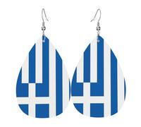 Pendientes De Piel Sintética Grecia Lujo Pendientes Colgantes De Piel Ligero Aretes De Cuero Con Forma Para Viajes Vida Cotidiana Vacaciones