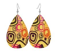 Pendientes De Piel Sintética Retro Moderno De Mediados De Siglo Y Años Cincuenta Lujo Pendientes De Lágrima Modernos Aretes De Cuero Con Forma Para Vacaciones Decoración Bodas