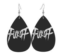 Pendientes De Piel Sintética Vete A La Mierda Ligero Pendientes De Lágrima Lujo Aretes De Cuero Con Forma Para Viajes Mujeres Fiestas