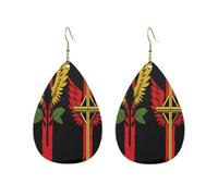 Pendientes De Piel Sintética Voto Místico Modernos Pendientes En Forma De Lágrima Elegancia Aretes De Cuero Con Forma Para Vacaciones Vida Cotidiana Decoración