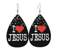 Pendientes De Piel Yeshua Jesús Cristianismo Decoración De Ropa Pendientes De Cuero En Forma De Lágrima Modernos Para Decoración De Ropa Para Mujeres Y Niñas