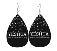 Pendientes De Piel Yeshua Jesús Cristianismo Decoración De Ropa Pendientes De Cuero En Forma De Lágrima Textura Ligera De Lujo Para Adecuados Para Fiestas Vida Cotidiana