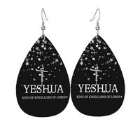 Pendientes De Piel Yeshua Jesús Cristianismo Decoración De Ropa Pendientes De Cuero En Forma De Lágrima Para Mujer Para Vida Cotidiana Para Mujeres Y Niñas