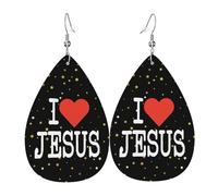 Pendientes De Piel Yeshua Jesús Cristianismo Para Mujer Pendientes De Cuero En Forma De Lágrima Textura Ligera De Lujo Para Adecuados Para Fiestas Vida Cotidiana
