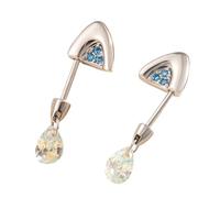 Pendientes de piercing para cartílago con forma de gota, ligeros, para uso diario, orejas de gato coloridas, accesorios de oreja de acero inoxidable, talla única, como se describe, como se describe