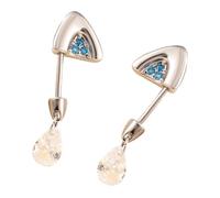 Pendientes de piercing para cartílago con forma de gota, ligeros, para uso diario, orejas de gato coloridas, accesorios de oreja de acero inoxidable, talla única, como se describe, como se describe