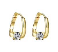 Pendientes de plata 925 para mujer, diseño minimalista, pendientes de camarón, talla única, Acero aleado, Sin piedra preciosa