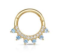 Pendientes de plata de ley 925 con diamantes de imitación brillantes para mujer, cartílago, aro pequeño, hebilla de hueso, joyería, talla única, Ágata