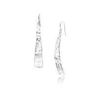 Pendientes de plata de ley 925 con forma de forro martillado, oxidados, elegantes, hipoalergénicos, sin níquel ni plomo, colección de aretes de alambre francés, fabricados en Israel, talla única