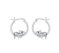 Pendientes de plata de ley 925 hipoalergénicos con diseño de tigre con animales dulces, joyas como regalo para mujeres, niñas, adolescentes, niños, 18 mm
