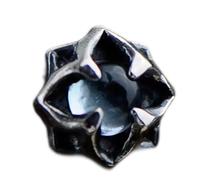 Pendientes de plata de ley 925 para hombre, diseño de estrella con circonita azul, retro y de moda para mujer (individual), Plata de ley