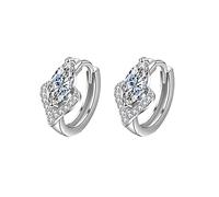 Pendientes de plata de ley 925 para mujer, clip de amor, aros de circonio para adolescentes, pendientes de cuento de hadas, talla única, Circonita, Sin piedra preciosa