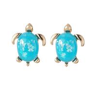 Pendientes de plata de ley 925 para mujer, diseño bohemio de ópalo y estrella de mar, aretes de tortuga de mar, bonitos aretes de cristal de zafiro de tortuga marina, joyería de playa de verano, talla