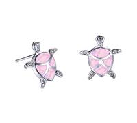 Pendientes de plata de ley 925 para mujer, diseño bohemio de ópalo y estrella de mar, aretes de tortuga de mar, bonitos aretes de cristal de zafiro de tortuga marina, joyería de playa de verano, talla