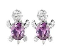 Pendientes de plata de ley 925 para mujer, diseño bohemio de ópalo y estrella de mar, aretes de tortuga de mar, bonitos aretes de cristal de zafiro de tortuga marina, joyería de playa de verano, talla