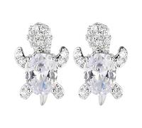 Pendientes de plata de ley 925 para mujer, diseño bohemio de ópalo y estrella de mar, aretes de tortuga de mar, bonitos aretes de cristal de zafiro de tortuga marina, joyería de playa de verano, talla