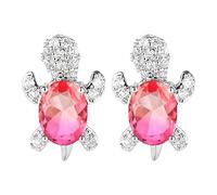 Pendientes de plata de ley 925 para mujer, diseño bohemio de ópalo y estrella de mar, aretes de tortuga de mar, bonitos aretes de cristal de zafiro de tortuga marina, joyería de playa de verano, talla