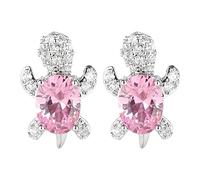 Pendientes de plata de ley 925 para mujer, diseño bohemio de ópalo y estrella de mar, aretes de tortuga de mar, bonitos aretes de cristal de zafiro de tortuga marina, joyería de playa de verano, talla