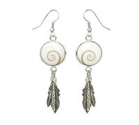 Pendientes de Plata de Ley 925 para Mujer, Diseño de Hoja de Piedras Preciosas de Ojo de Shiva, Pendientes de Moda Hechos a Mano Modernos, Joyería de Fiesta por Artesanos