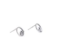 Pendientes de plata de ley 925 para mujer, diseño de montañas y mares, estilo chino creativo vintage