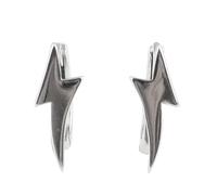 Pendientes de plata de ley 925 para mujer, diseño de rayo, superficie brillante, creativo, estilo chino vintage