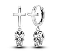 Pendientes de plata de ley 925 para mujer, pendientes de aro con pluma, estrella, sol, piedra lunar, planeta Saturno, cactus, corazón, con circonitas brillantes, para mujeres y niñas, Plata de ley