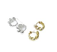 Pendientes de plata de ley 925 para mujer, pendientes de oro trenzados, joyería para prevención de alergias, accesorios de fiesta., talla única, Ágata