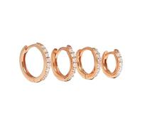 Pendientes de plata de ley 925 para mujer, redondos, microincrustaciones, aros de circonita y diamante, joyería Brincos 6, 7, 8, 9 mm, talla única, Ágata