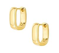 Pendientes de plata de ley 925, pequeños pendientes de plata gruesa para mujeres, pendientes de aro pequeños de moda pendientes de aro de plata pequeños y gruesos para joyas (oro, talla única), talla