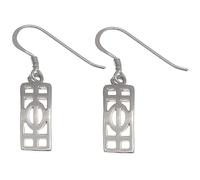 Pendientes de plata de ley Charles Rennie Mackintosh