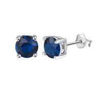 Pendientes De Plata De Ley con Circonita Azul Rey De Septiembre, Piedra Natal, para Mujer, Horóscopo De Las 12 Constelaciones, Astrología Celestial.