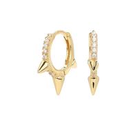 Pendientes de plata de ley con diamantes geométricos exquisitos con personalidad europea y americana, Metal