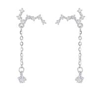 Pendientes De Plata De Ley con Forma De Estrella Brillante para Mujer, con Borlas De La Osa Mayor, Joyería Delicada De Plata De Ley 925, Regalo para Mamá, Hermana O Novia.