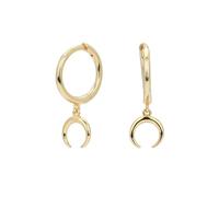 Pendientes de plata de ley con incrustaciones de circonio semicircular, joyería de personalidad europea y americana, Metal