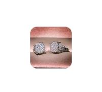 Pendientes de plata de ley para mujer, hipoalergénicos, modernos, clásicos, elegantes, exquisitos, brillantes, coloridos, diamantes completos, para fiesta, sencillos, elegantes, ligeros, a la moda