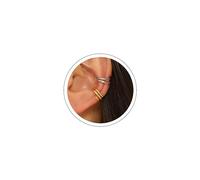 Pendientes de plata para mujer, aretes falsos de oro sin perforación, aretes de diamante con clip de oro, aretes de cartílago de plata, aretes de doble perforación de plata gruesa, aretes minimalistas