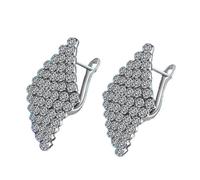 Pendientes De Plata Para Mujeres, Magníficos Pendientes De Botón De Circonita Aaa Para Mujer, Pendientes De Fiesta, Pendientes De Joyería Chapados En Color Plateado, Brincos Brinco, Regalo F Regalo