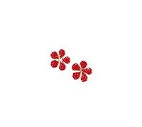 Pendientes de plata S925 con forma de aguja vintage, diseño de cereza, hongo, fresa, manzana y flor roja, pendientes con personalidad a la moda(4)