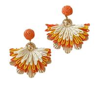 Pendientes de playa para mujer, joyería bohemia de aleación de zinc, accesorios de verano para mujer, para hermana, madre, abuela, tía, sobrina, prima, esposa, novia, prometida, novia, C, Zinc, Sin