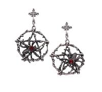 Pendientes de plumas de plata hacen pendientes de cruz que restauran formas para mujeres, hombres, pendientes personalizados, accesorios de disfraz de cosplay, pendientes locos para mujer, talla única