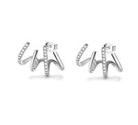Pendientes de puño de garra de plata de ley 925 para mujer que parecen múltiples piercings de oruga de oreja, dorada, Chicas adolescentes