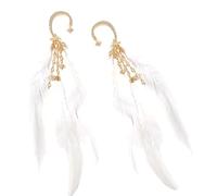 Pendientes De Puño Oreja Caída Emplumada Con La Cadena Estrellas Fiesta Para Regalo Boda Fiesta Accesorios Oreja Aretes Elegantes