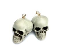Pendientes de resina de terror a la moda, diseño de calavera punk, hechos a mano, joyería para los amantes de la moda