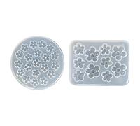 Pendientes de resina epoxi de cristal con diseño de flores pequeñas, para decoración de joyas, herramientas de fundición, moldes de resina UV, joyería de silicona