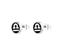 Pendientes de Semental para Mujeres Titanio, Pendientes de sementales Silver Black 12 Constelations Men Pendientes