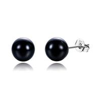 Pendientes de sementales de damas 925 Joyas Pearl Green Jasper Black Agate Fashion Farty Farty Gifts