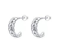 Pendientes de sementales Pendientes hipoalergénicos de hojas platinas chapadas para joyas para mujeres