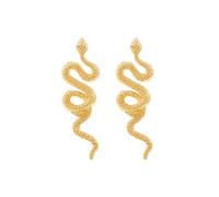 Pendientes de serpiente punk vintage con diseños únicos, textura de aleación, adecuados para entusiastas de la moda, elegantes aretes de serpiente, talla única, como se describe, como se describe