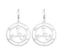 Pendientes de sigil of Lilith para mujer, gótico, Lilith, diosa, colgantes, demonios, sello, símbolo de Lucifer, mitología, joyería pagana, regalos, Acero inoxidable